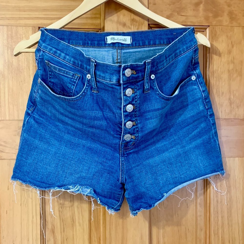 Madewell High Rise Button Front Shorts Sz 28
